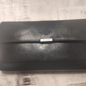 Coach Black Leather Clutch
